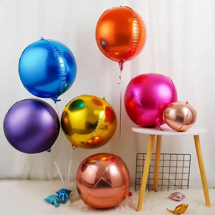 4D Rəngli Dəyirmi Folqa Balon