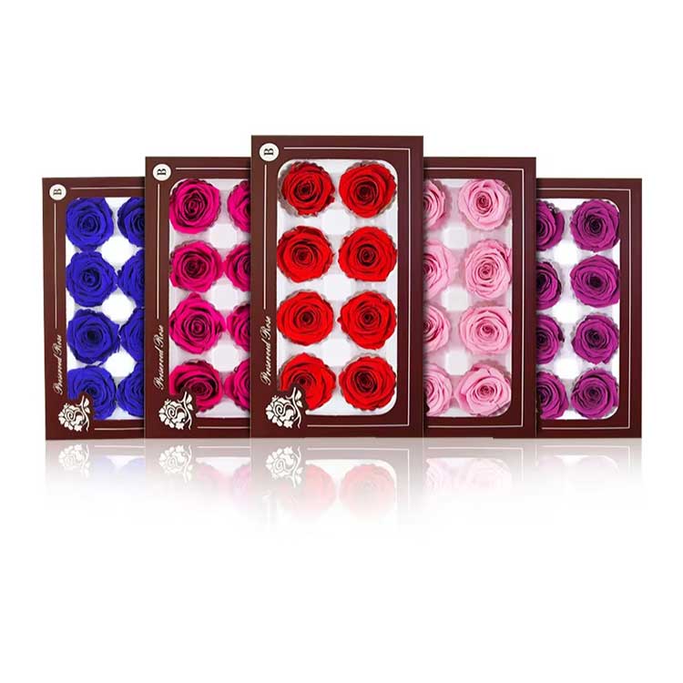 Əbədi Çiçək 8 gül Qızılgül Hədiyyə Qutusu