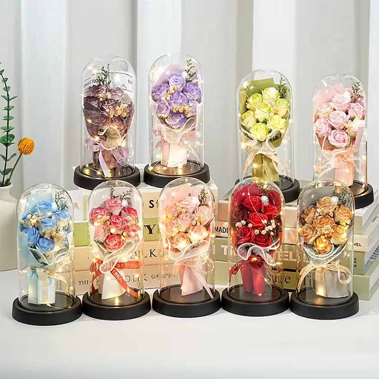 Şüşə günbəz sabunu Rose Bouquet ilə