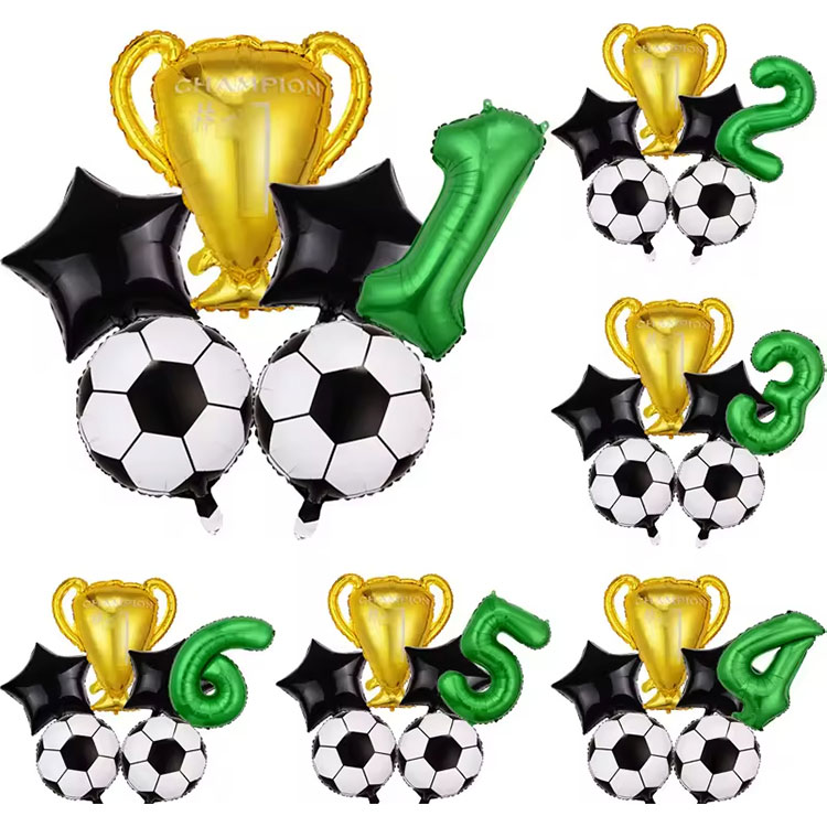 Yaşıl Rəqəmsal Futbol Ziyafəti Dekoru Dəsti