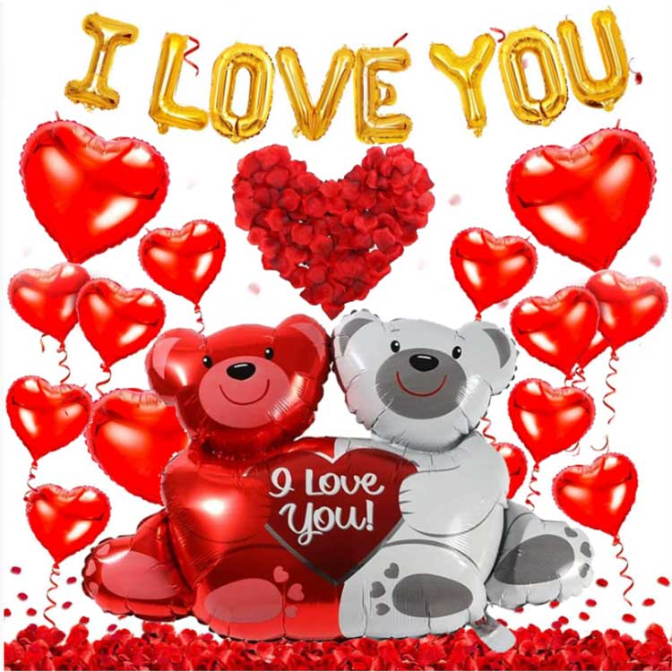 Sevgililər Günü Folqa Balonları